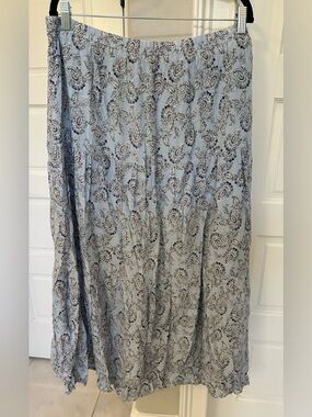 Cato Tiered Maxi Skirt Womens 18/20 W Paisley Elastic Cottage Boho Prairie Flowy